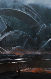 Concept art of Nexus Relic Core from the video game Anthem by Ken Fairclough