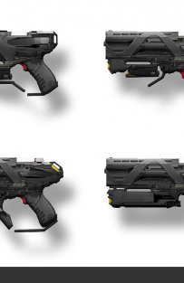 Concept art of Freelancer Pistol from the video game Anthem by Alex Figini