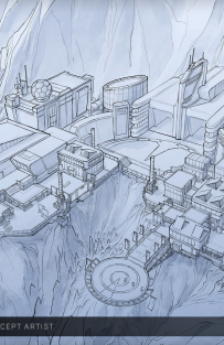Concept art of Tutorial Map from the video game Rogue Company by Spencer Parke