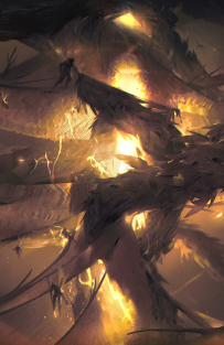 Concept art of Alfheim Hive from the video game God Of War by Abe Taraky