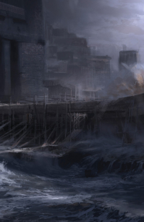 Concept art of Helheim from the video game God Of War by Luke Berliner