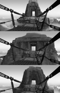 Concept art of Jotunheim Doorway from the video game God Of War by Jin Kim