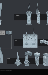 Concept art of Boletarian Palace Architecture from the video game Demon Souls Remake by Benjamin Parker