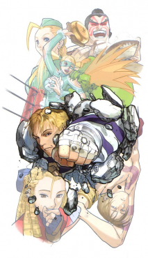 An image gallery with concept art from the video game Street Fighter Zero 3