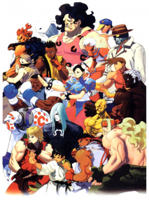An image gallery with concept art from the video game Street Fighter III 3rd Strike