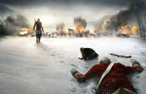 An image gallery with concept art from the video game Assassin's Creed III