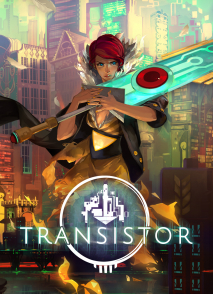 An image gallery with concept art from the video game Transistor
