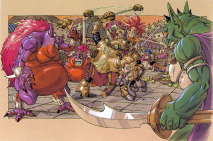 An image gallery with concept art from the video game Chrono Trigger