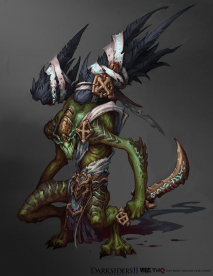 An image gallery with concept art from the video game Darksiders II