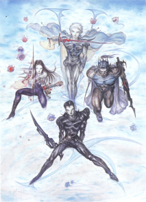 An image gallery with concept art from the video game Final Fantasy II