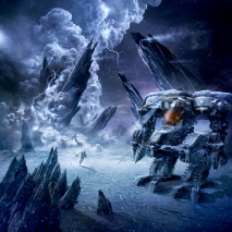 An image gallery with concept art from the video game Lost Planet 3