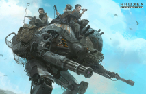 An image gallery with concept art from the video game Hawken