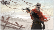 An image gallery with concept art from the video game Call of Juarez: Gunslinger