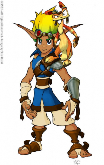 An image gallery with concept art from the video game Jak and Daxter: The Precursor Legacy