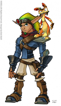 An image gallery with concept art from the video game Jak II