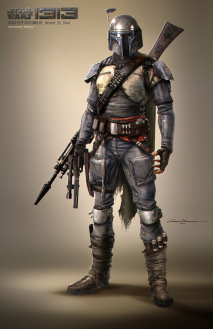 An image gallery with concept art from the video game Star Wars 1313