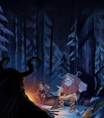 An image gallery with concept art from the video game The Banner Saga