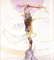 Concept art of Dawns vow by Yoshitaka Amano for the video game Final Fantasy III