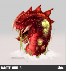 Concept art of Worm from the video game Wasteland 3 by Lia Booysen