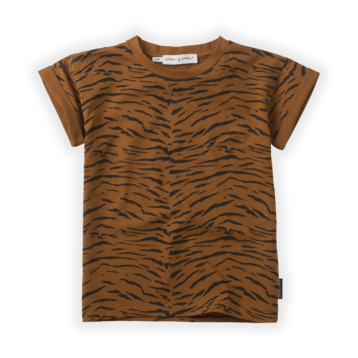 Basic T-shirt short tiger - Sproet Sprout NL